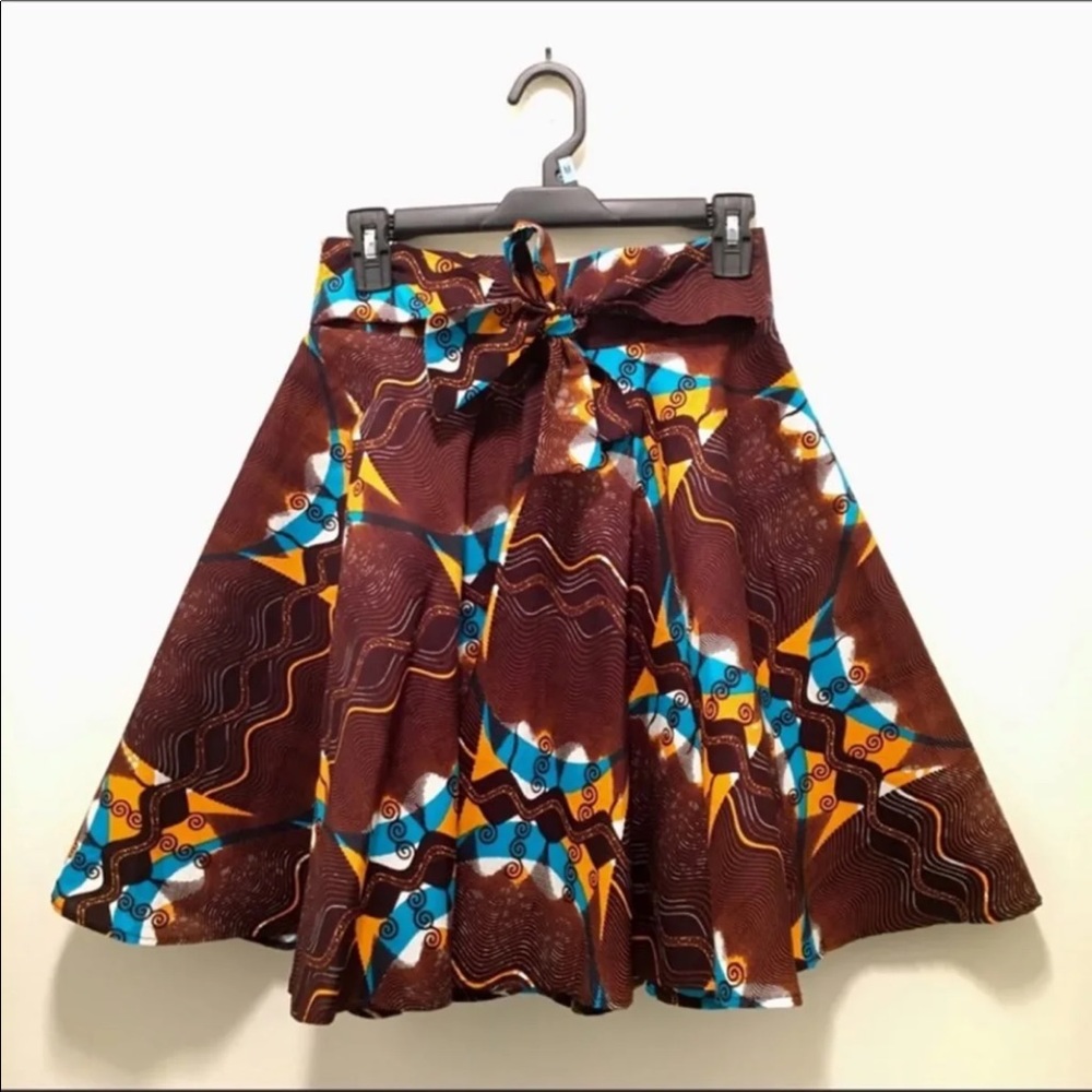 Ankara Print Skater Skirt